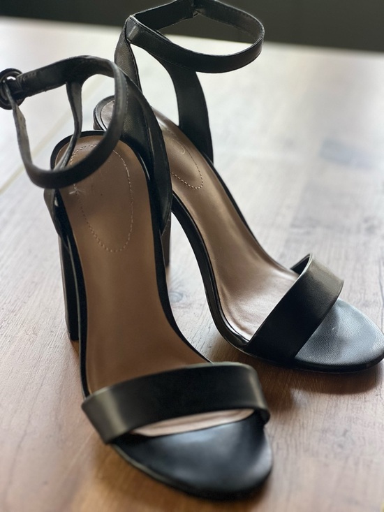 Mix No. 6 Shoes - Black Block Heels Sandals